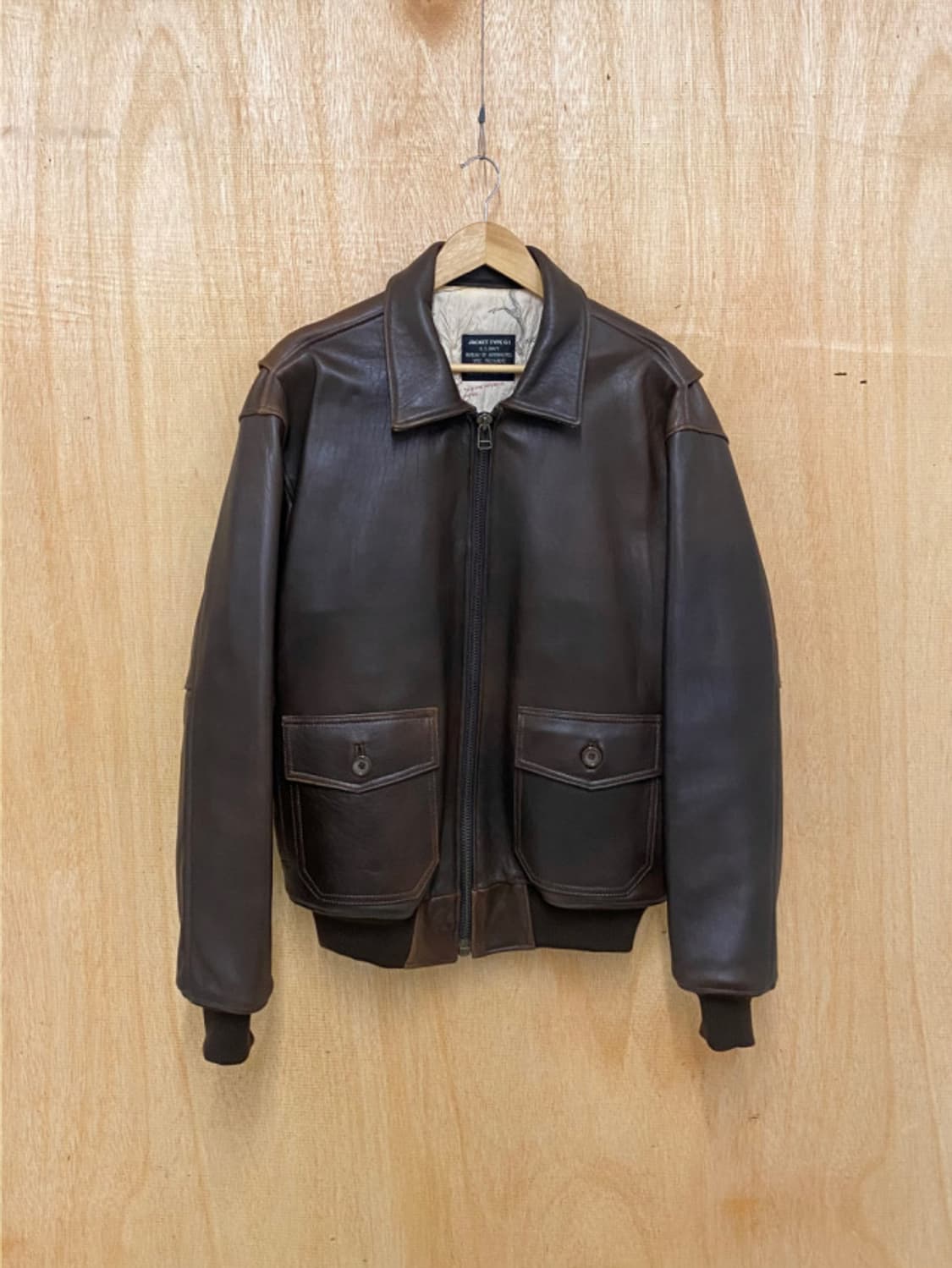 90's AVIREX G-1 leather jacket 90년대 아비렉스 상품이미지2