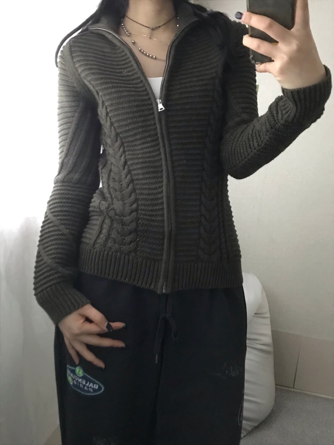 갭 카키 니트집업 상품이미지6