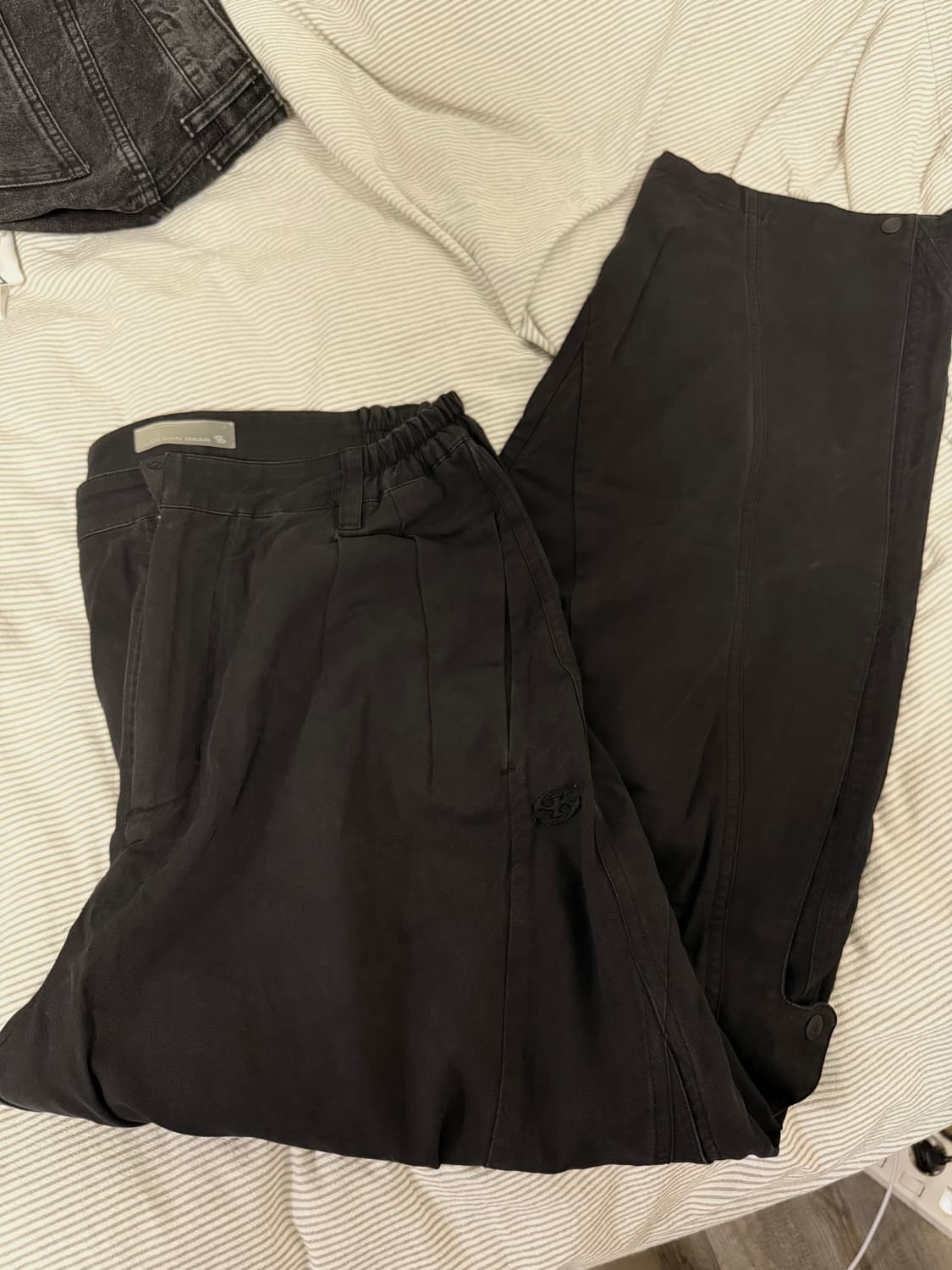 산산기어 사이드 스냅팬츠 와이드 3사이즈 상품이미지2