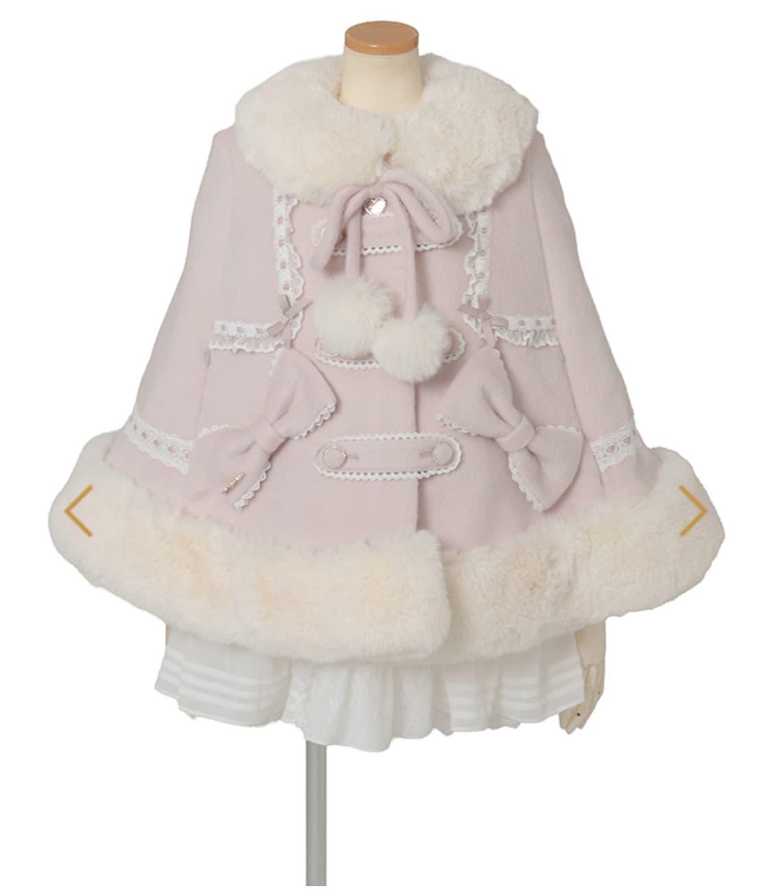 리즈리사 2025 샤기 리본 판초 상품이미지1