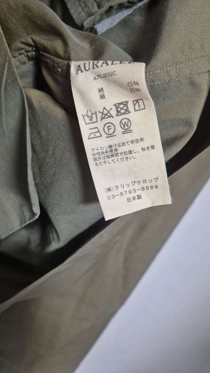 오라리 17ss FINX SILK CHAMBRAY 셔츠 자켓 상품이미지7