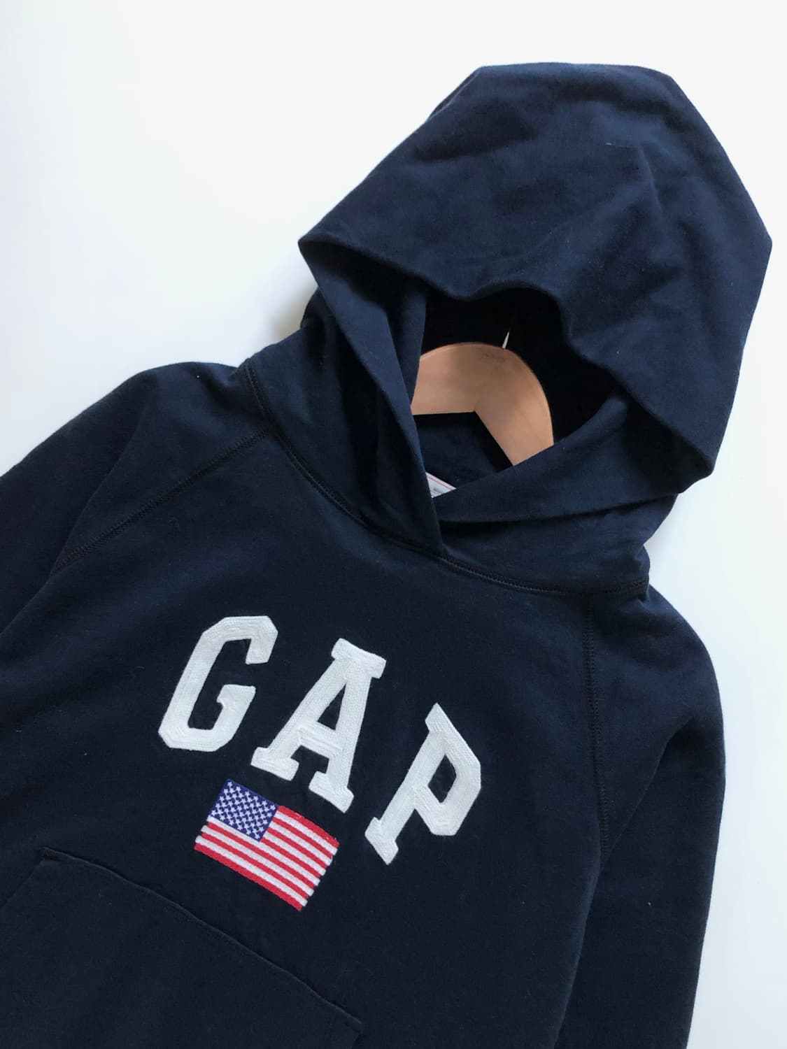 GAP 갭 성조기 로고 네이비 컬러 후드티  상품이미지4