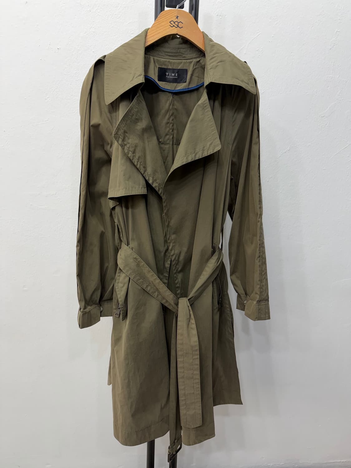 정품) TIME 타임 한섬 카키색 트렌치코트 82 상품이미지1