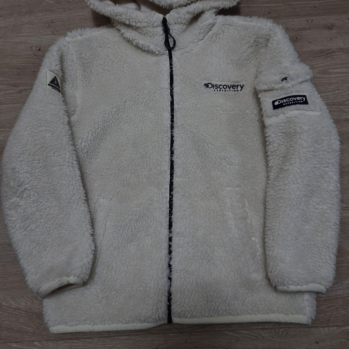 디스커버리 키즈 사이드패치 후드 뽀글이 후리스 플리스 자켓 (150) 상품이미지3