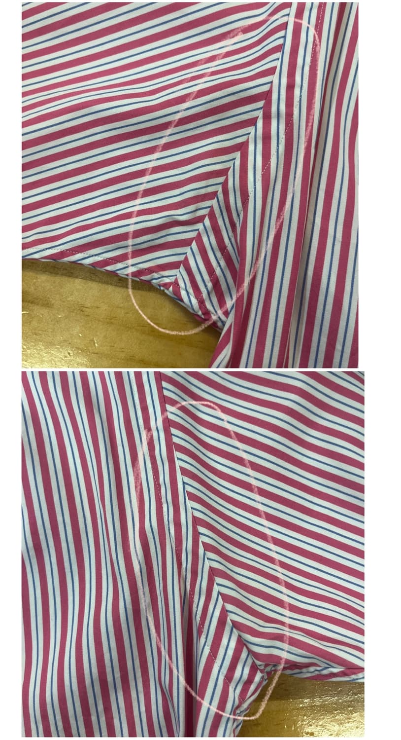 폴로 랄프로렌 스트라이프 반팔 셔츠 핑크 40 #csz4065 상품이미지10