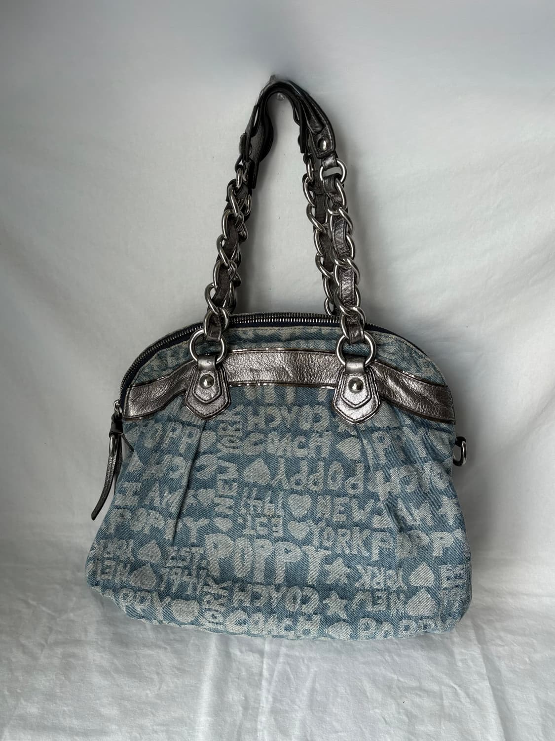 Coach denim silver shoulder bag 상품이미지3