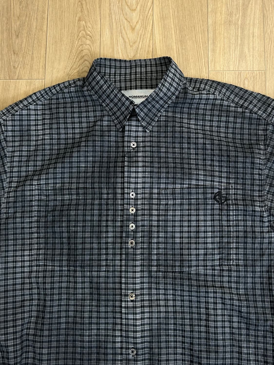 [L] NOMANUAL Oversized Check Shirt 상품이미지3
