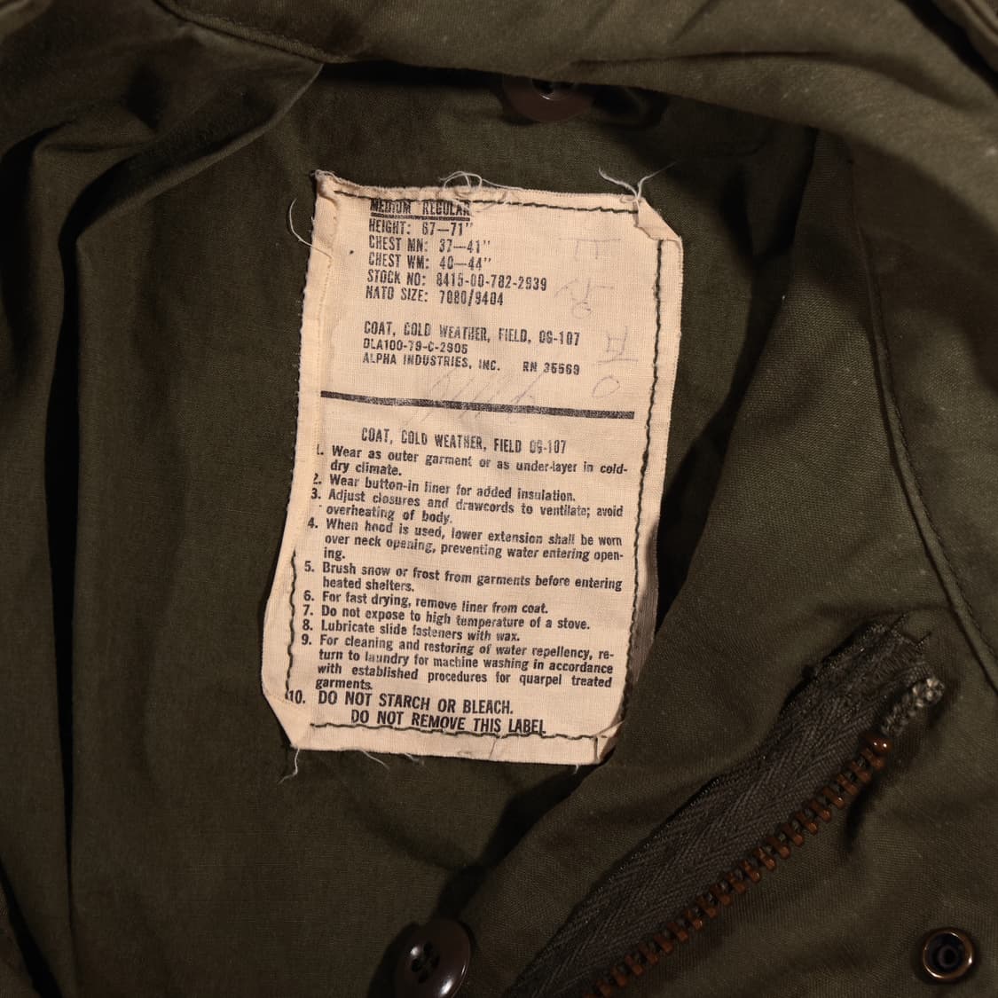 70s 미군 오리지널 M-65 필드자켓 상품이미지4