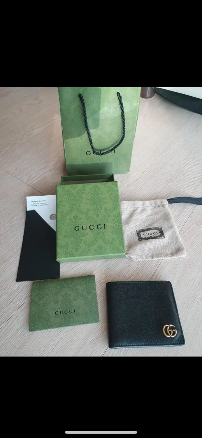 [A+급/정품] 구찌 GG 마몽 반지갑 블랙 상품이미지2