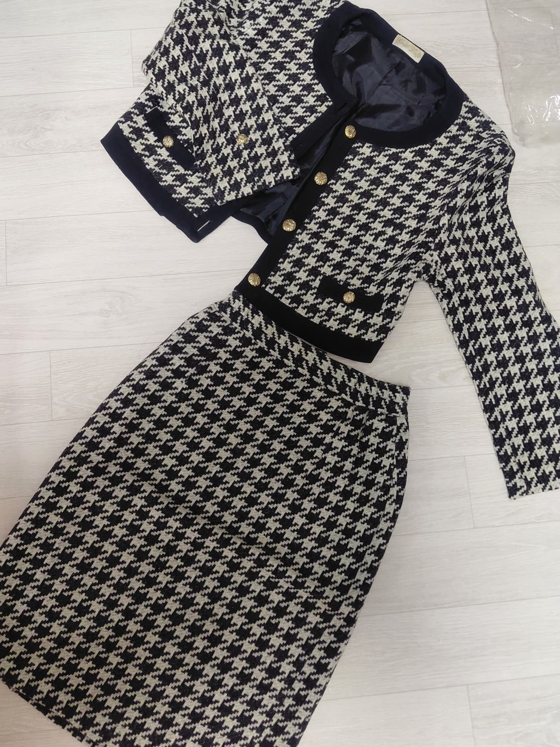 JPN체크 투피스 상품이미지1