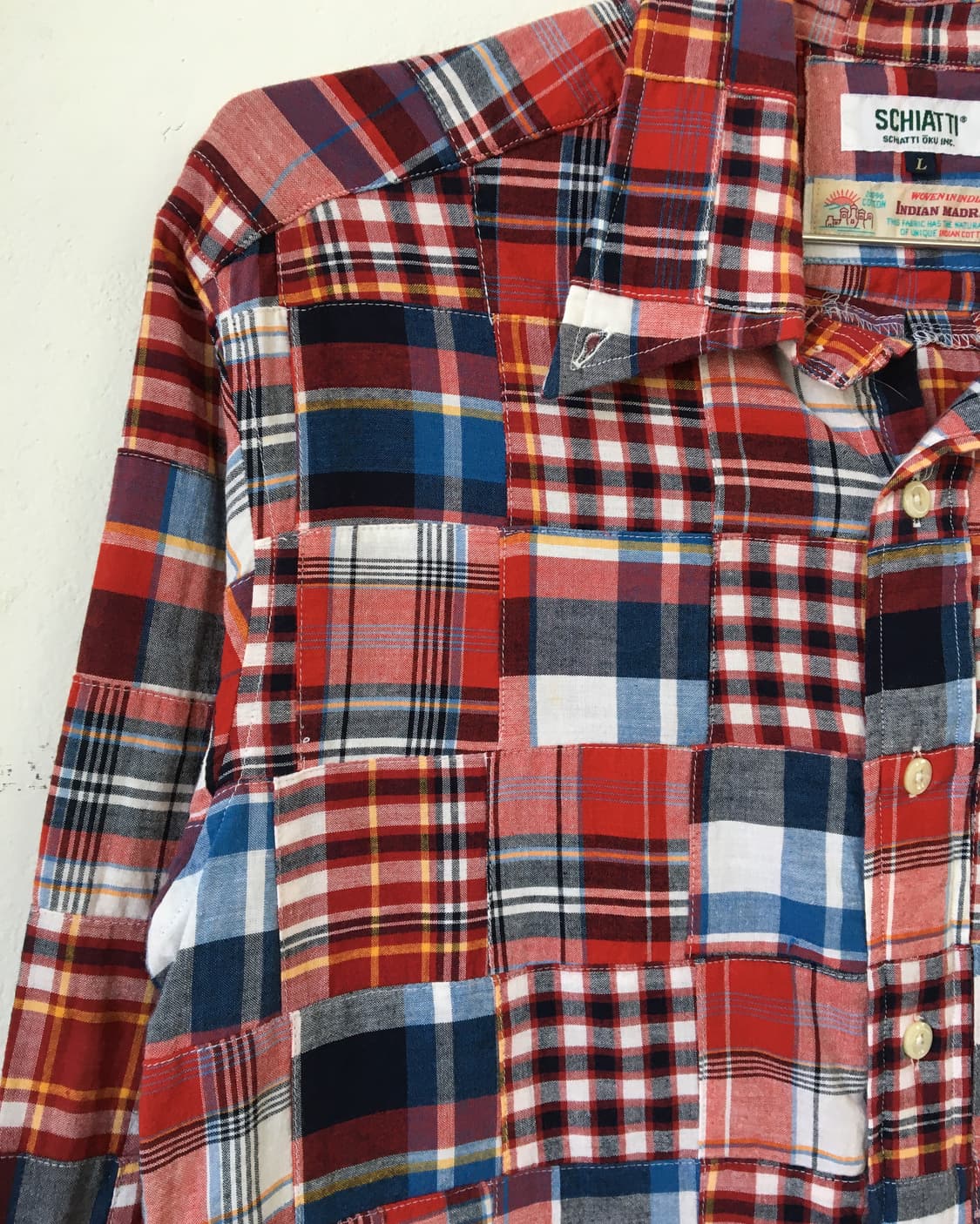 check pattern patch point shirt 상품이미지4