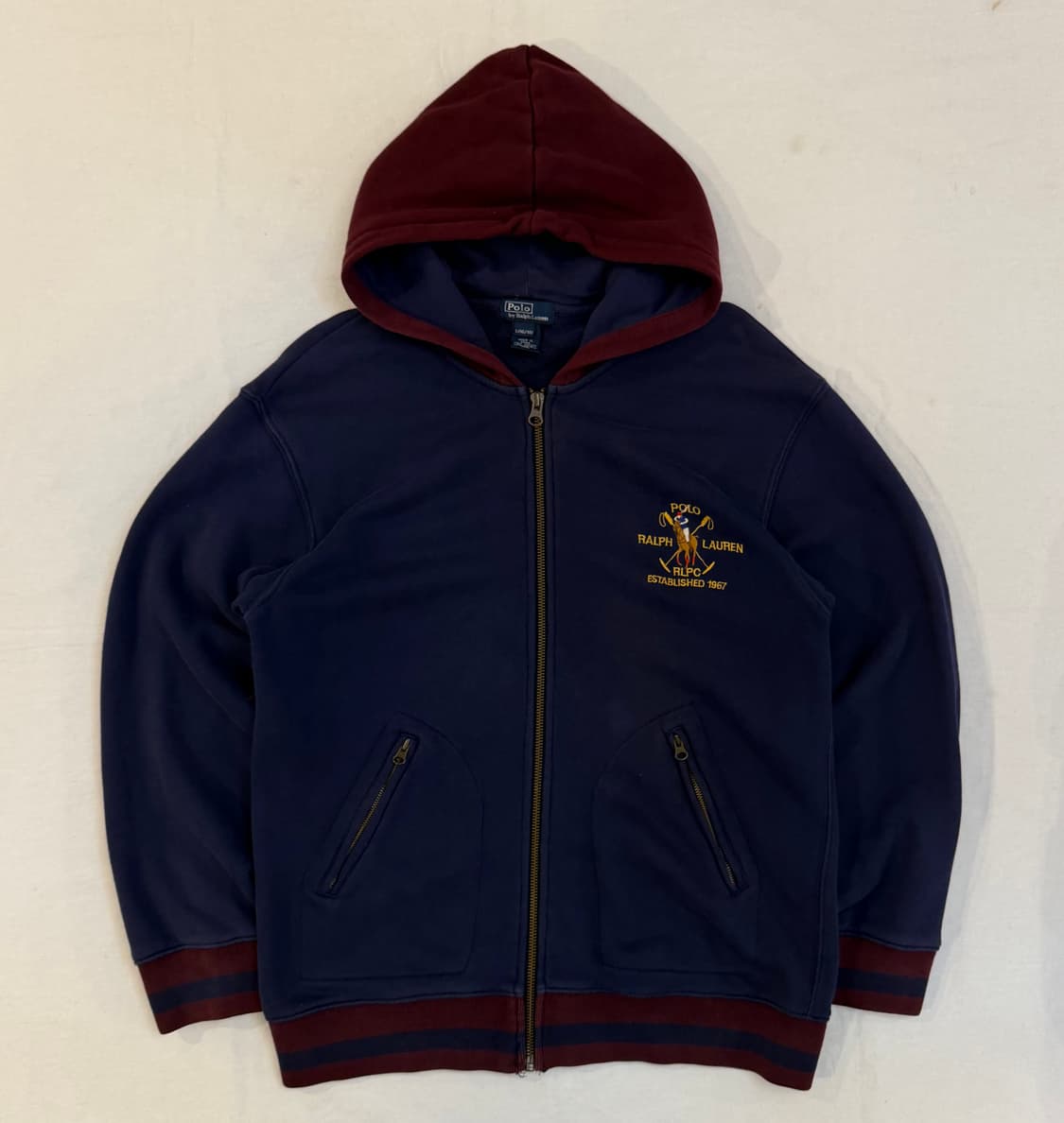 폴로 랄프로렌 빅포니 치프키프 배색 후드집업 상품이미지1