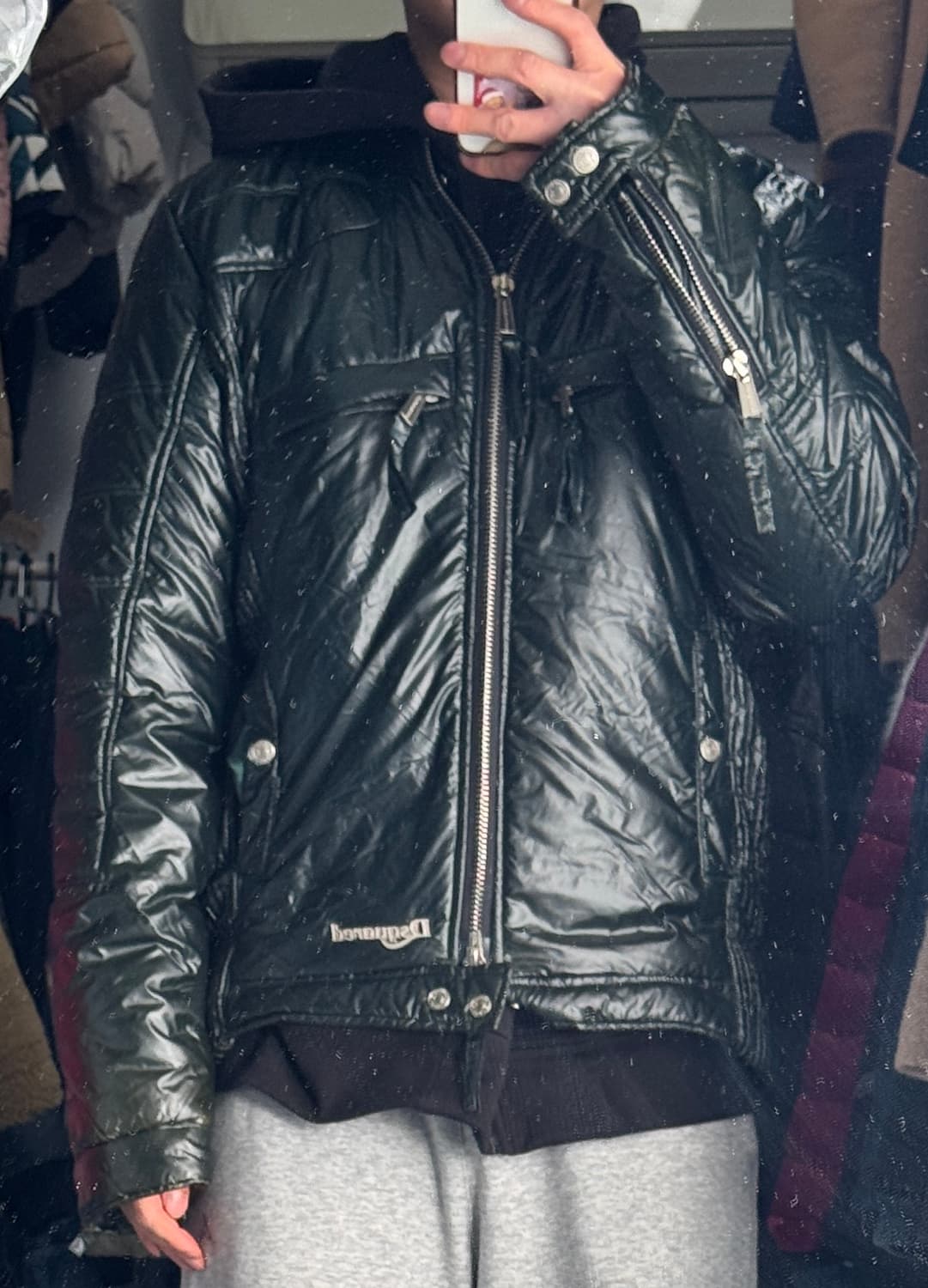 희귀!! 디스퀘어드 y2k 마운틴 유광 패딩 자켓 L 상품이미지7