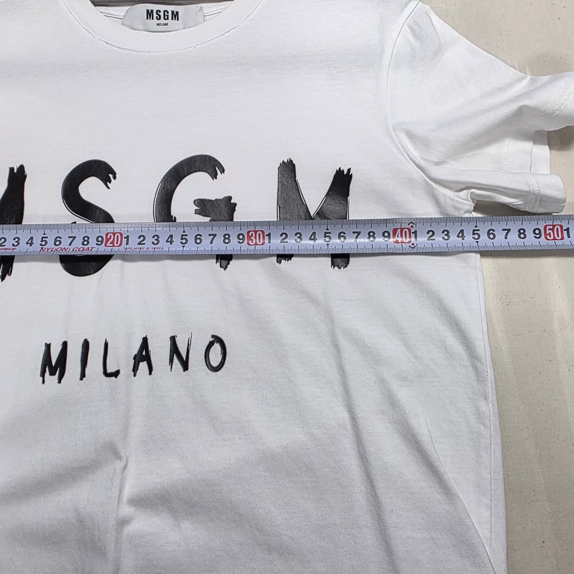 0445 SMSGM 밀라노 화이트 반팔 티셔츠 상품이미지3