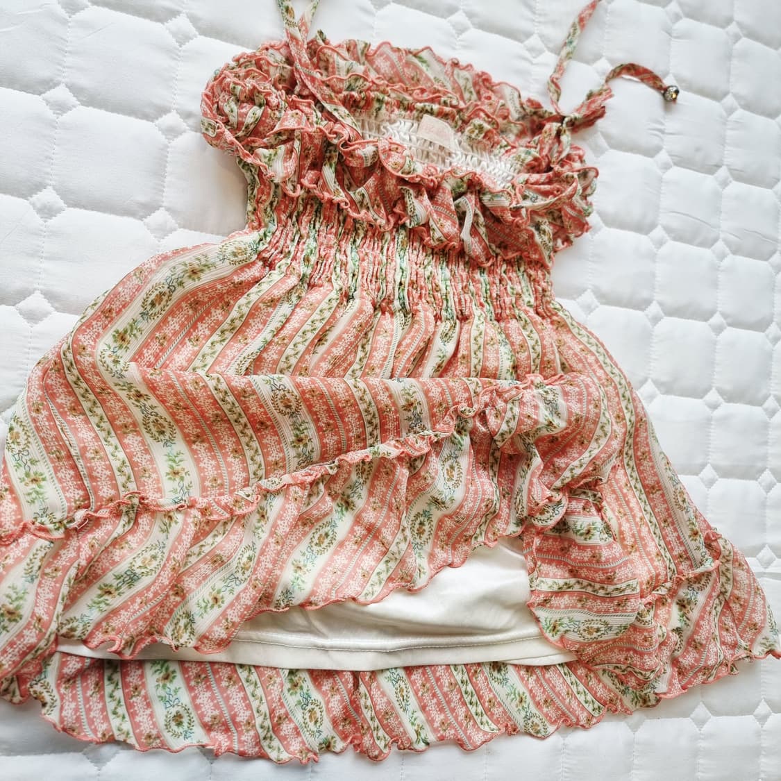 Liz Lisa(리즈리사) 보더 플라워 셔링 튜닉 상품이미지7