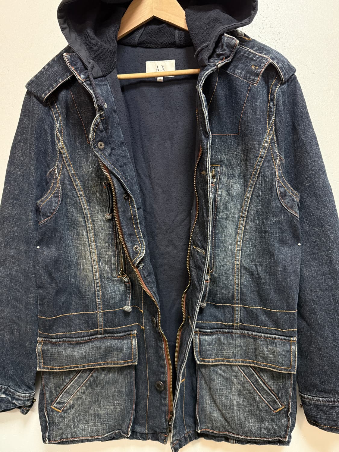 A|X 아르마니 익스체인지 데님 후드 자켓 S / 워싱 데님 자켓 / 남 상품이미지4