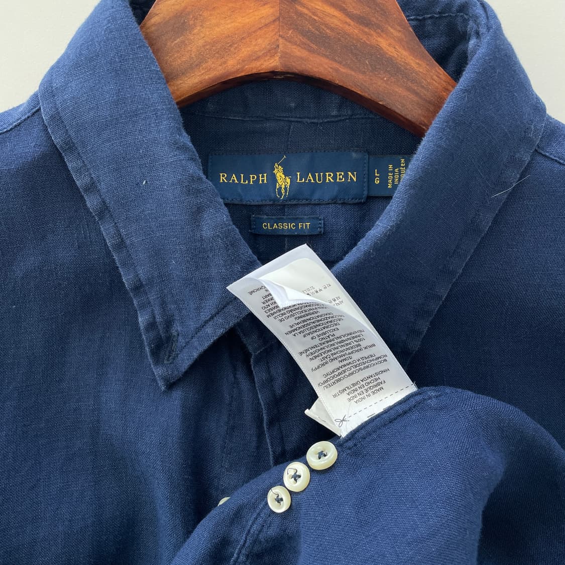폴로 랄프로렌 네이비 린넨 셔츠 상품이미지4