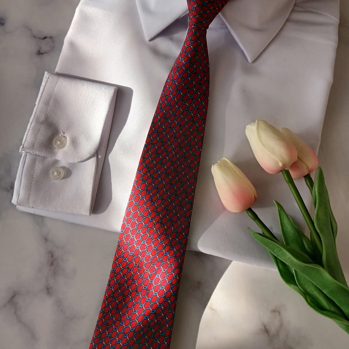 니나리치 실크 마이크로 패턴 넥타이 8.6cm A+~A등급 A19169
 상품이미지5