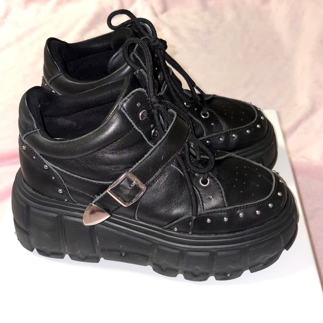 히스테릭 글래머 벨크로 플랫폼 스니커즈 블랙 상품이미지6