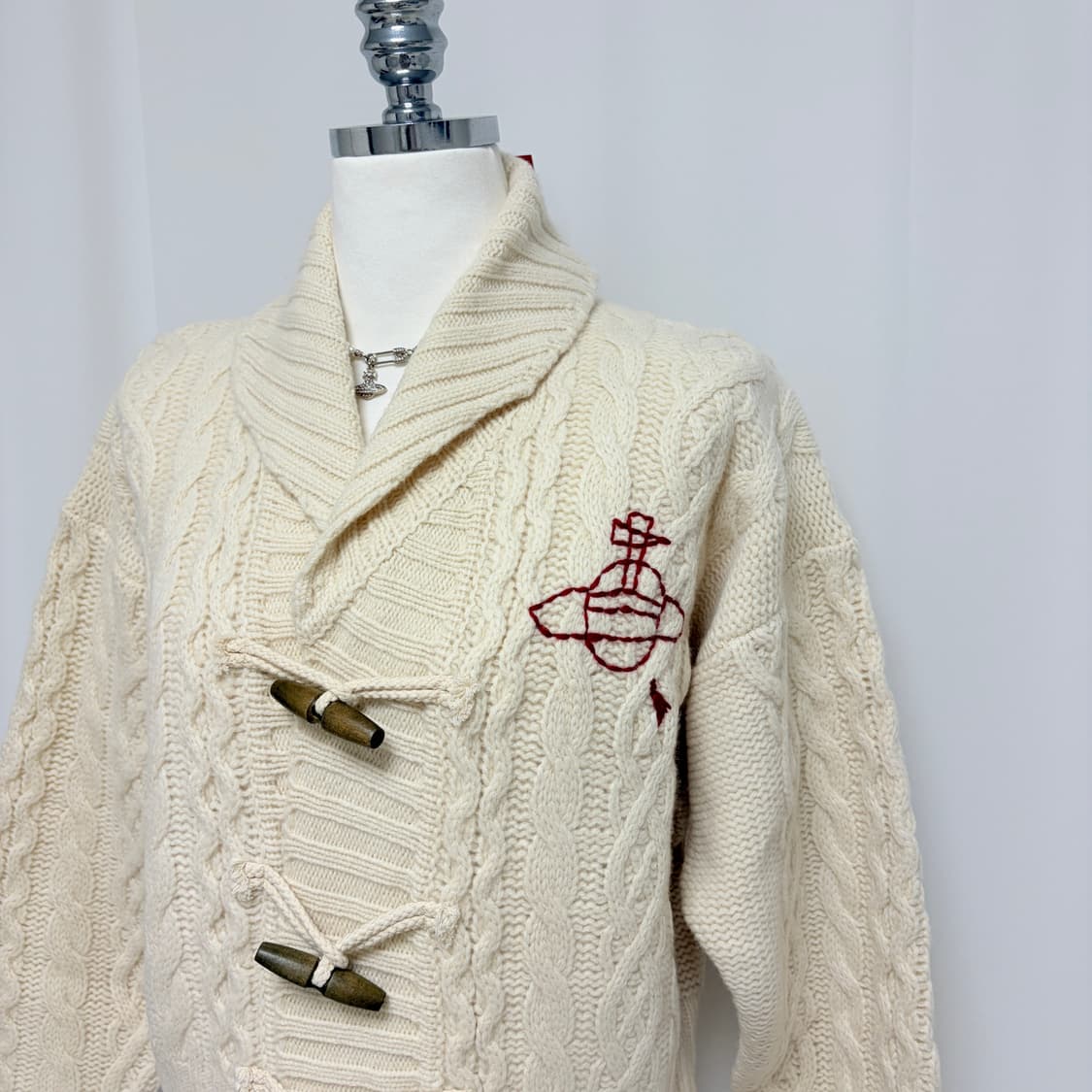 비비안웨스트우드 레드라벨 스티치 케이블 가디건 상품이미지3