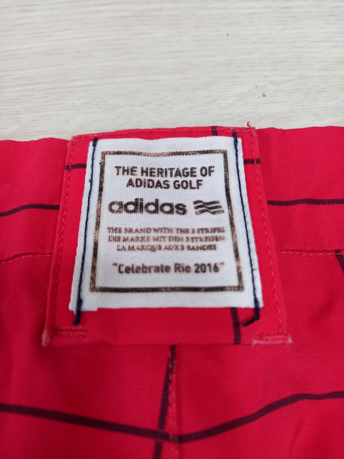 38 adidas GOLF 여름용 스판 골프바지 체크레드 38-161 상품이미지5