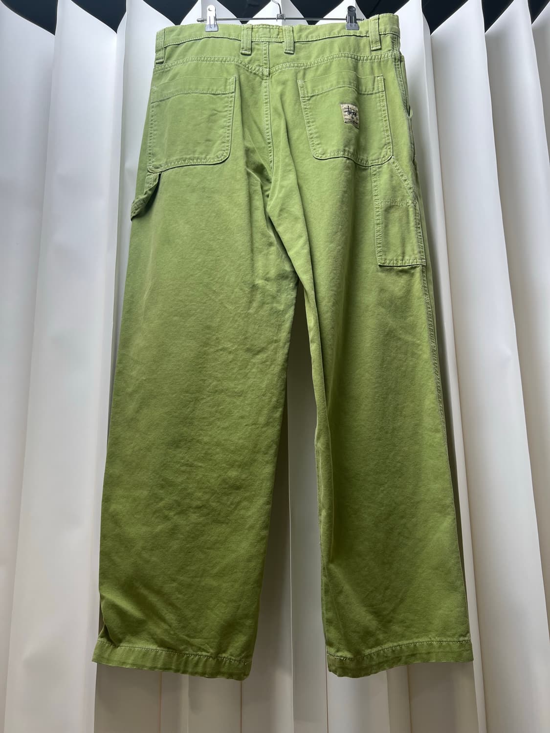 스투시 워시드 캔버스 워크 팬츠 라임. 새상품 32사이즈 상품이미지8