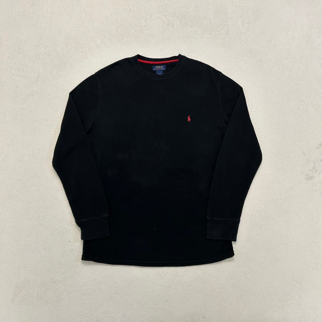 Polo black waffle T-shirts 상품이미지3