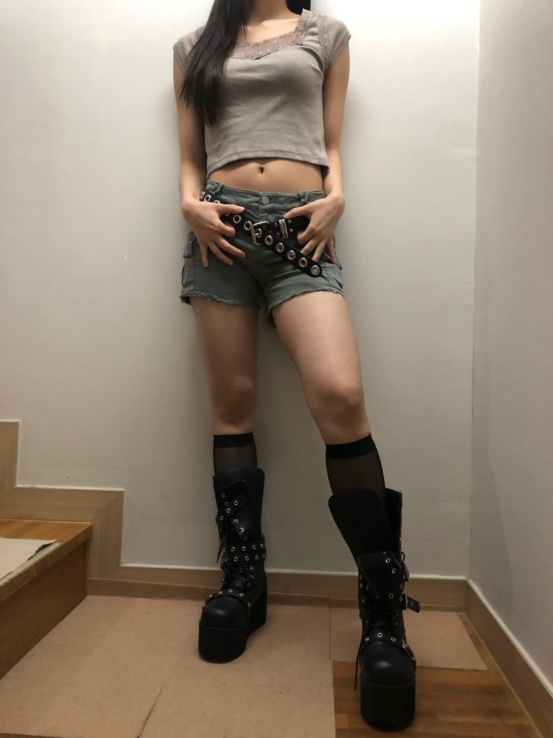 빈티지 타미힐피거 카키 카고 팬츠 상품이미지3