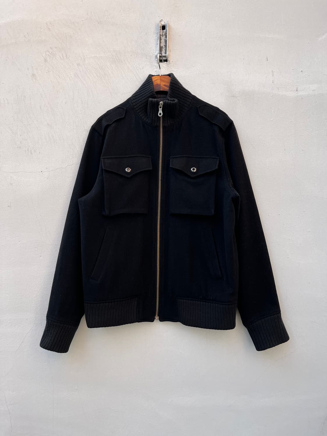 Vintage 울혼방 하이넥 밀티터리 자켓  상품이미지1