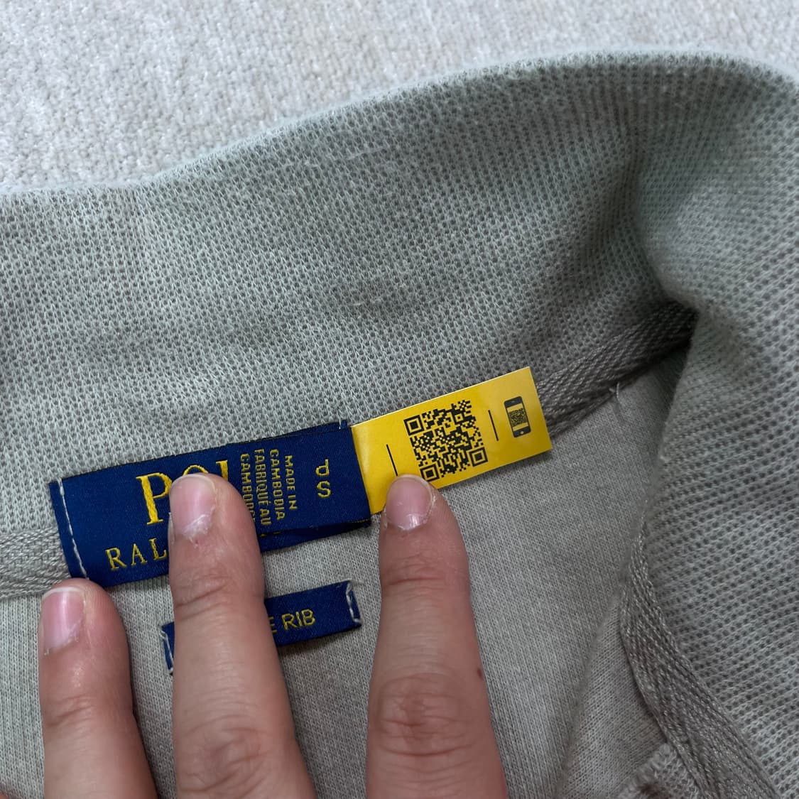 95 폴로랄프로렌 신형 화이트 베이지 니트 반집업 상품이미지5