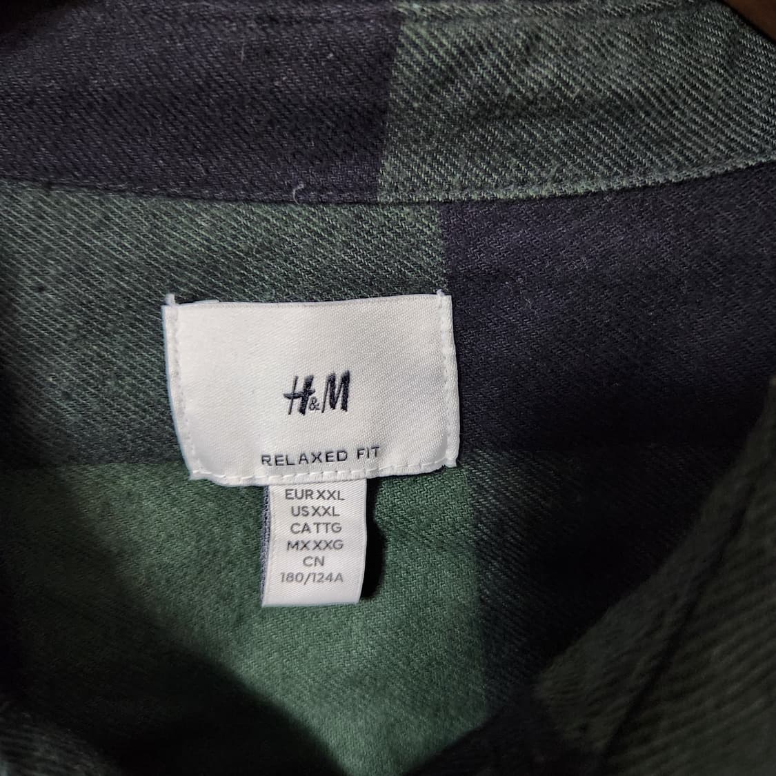 H741 [110] H&M 남성 체크 남방 상품이미지2