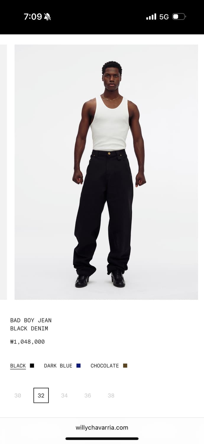 Willychavarria badboy jeans black 30사이즈 상품이미지3