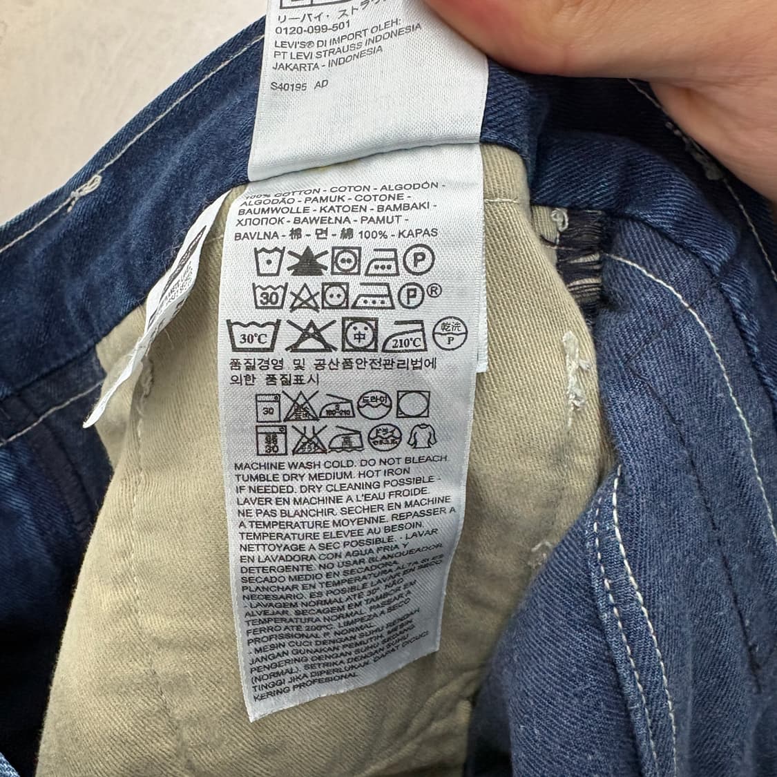 리바이스 508 빈티지 진청 데님 청바지 32in 상품이미지5
