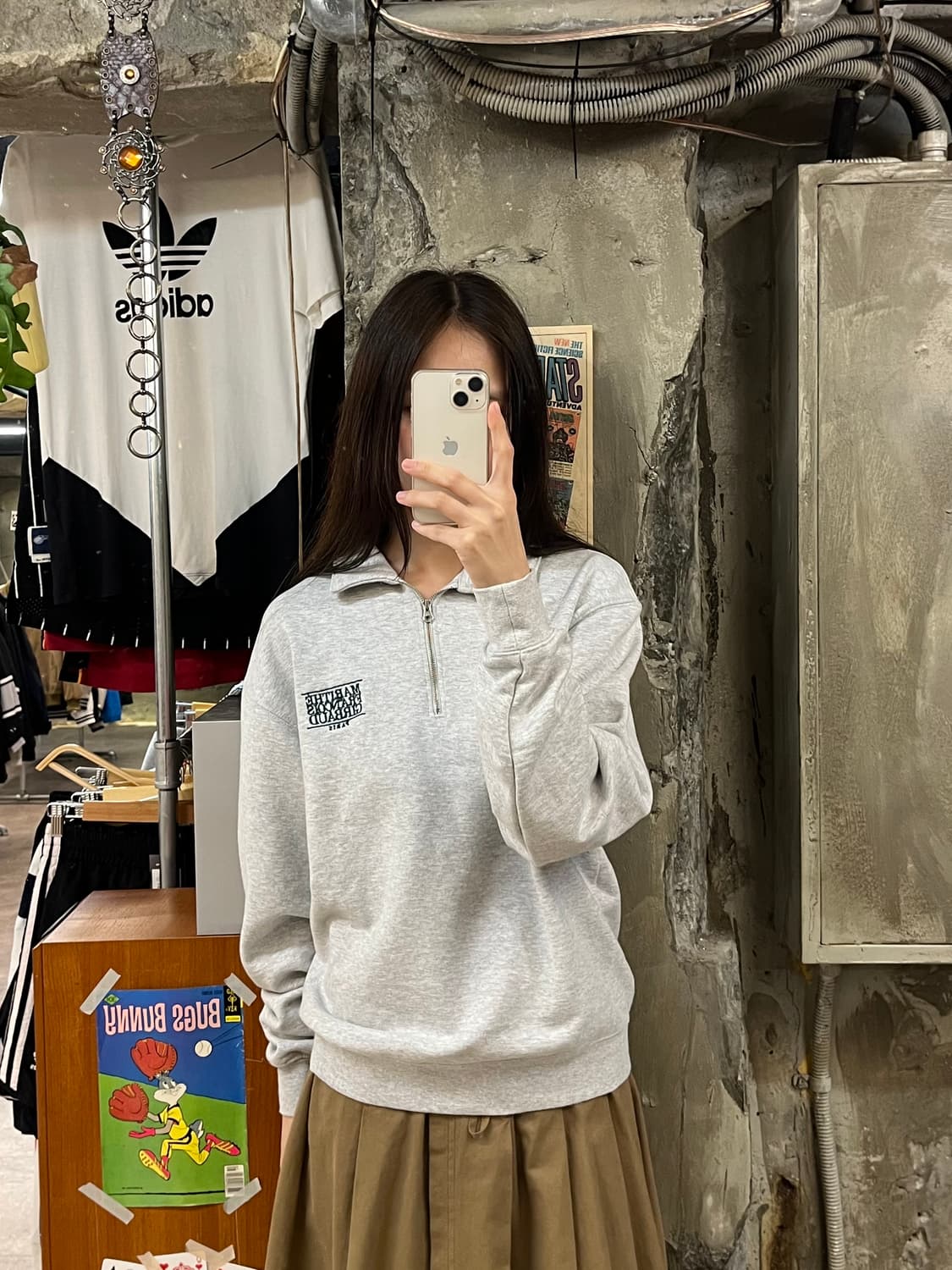 마리떼 프랑소와 저버 카라 맨투맨 그레이 S #csz390 상품이미지2