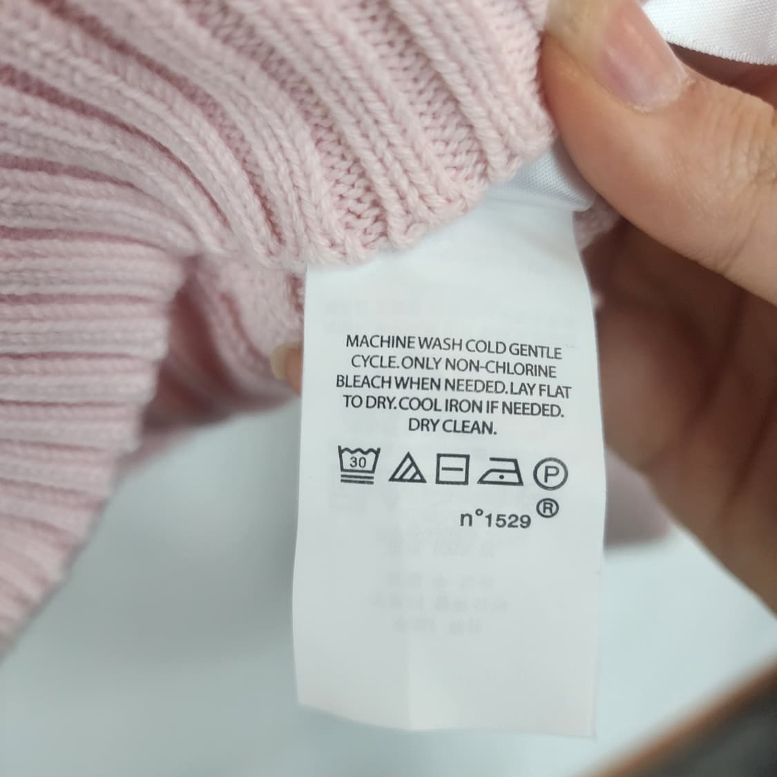 폴로 랄프로렌 꽈배기 브이넥 니트 핑크 상품이미지4