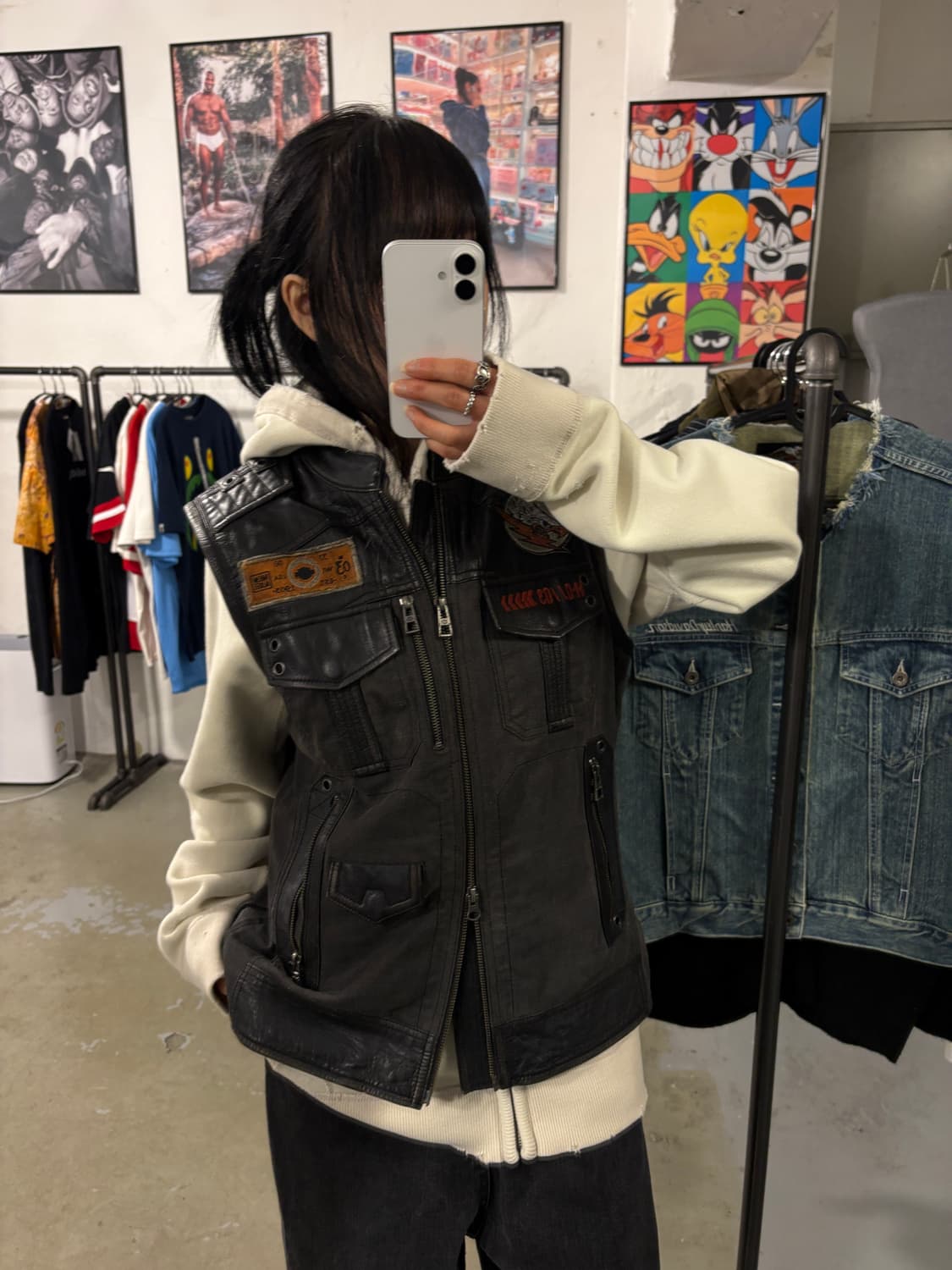 할리데이비슨 가죽 조끼 상품이미지2