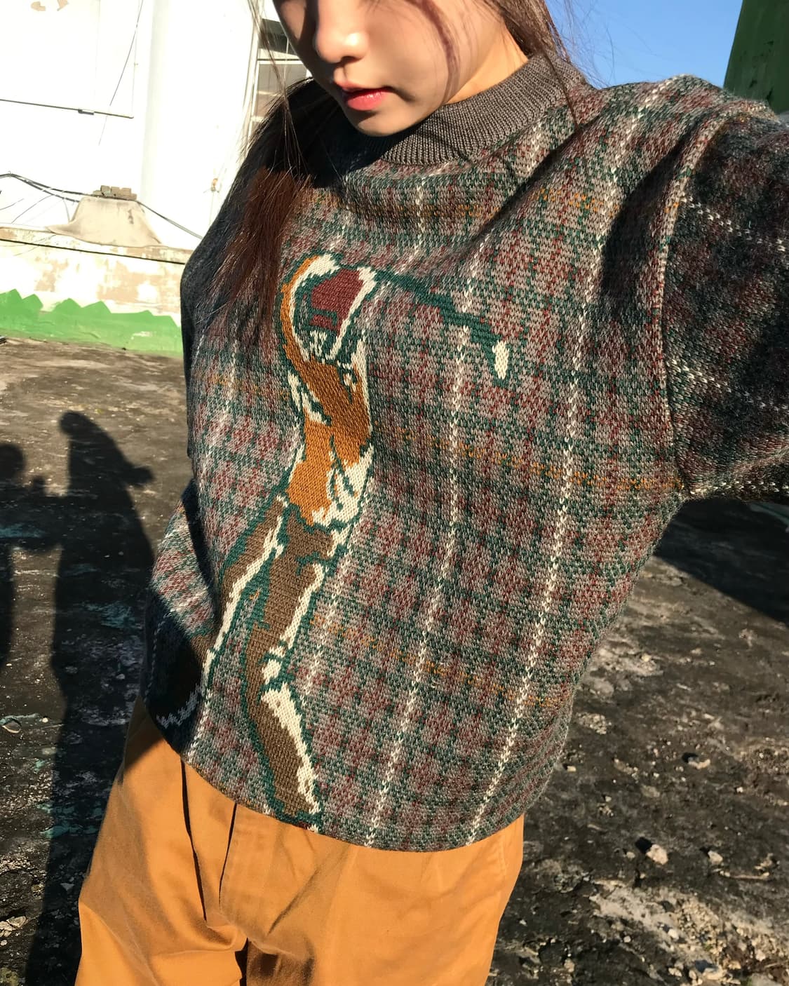 골프 체크 니트  상품이미지1