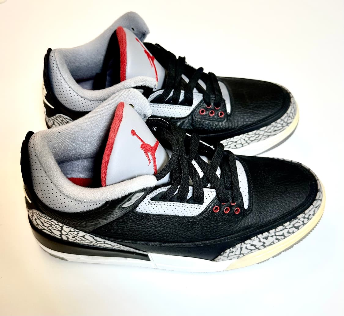 나이키 에어 조던 3 레트로 블랙 시멘트 265mm 상품이미지3