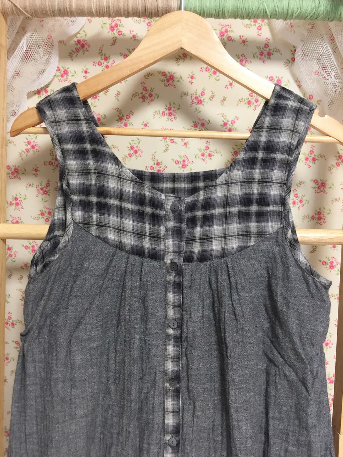 빈티지 모리걸 그레이 차콜 슬리브리스  상품이미지3