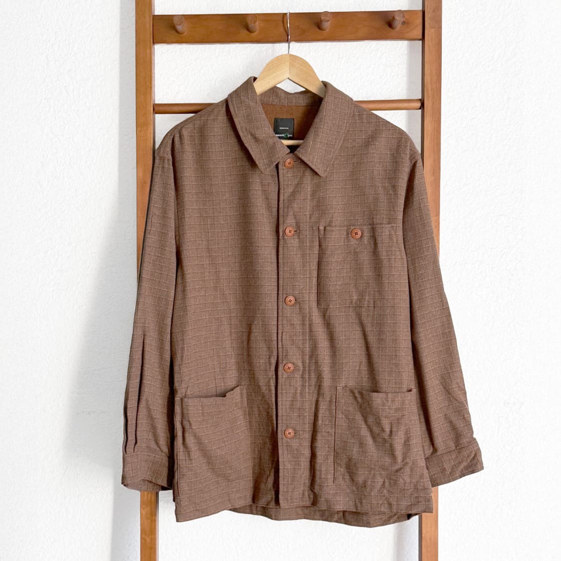 윈디버프 브라운 체크 셔츠자켓 상품이미지1