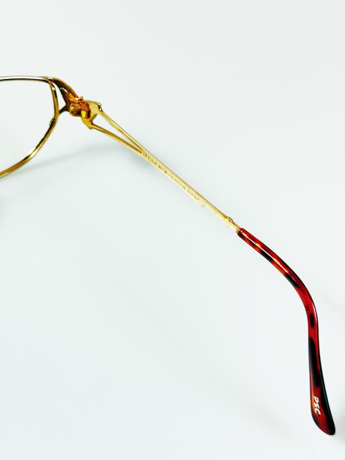 90s P.S.C FASHION 골드 스퀘어 버터플라이 빈티지 안경 상품이미지7