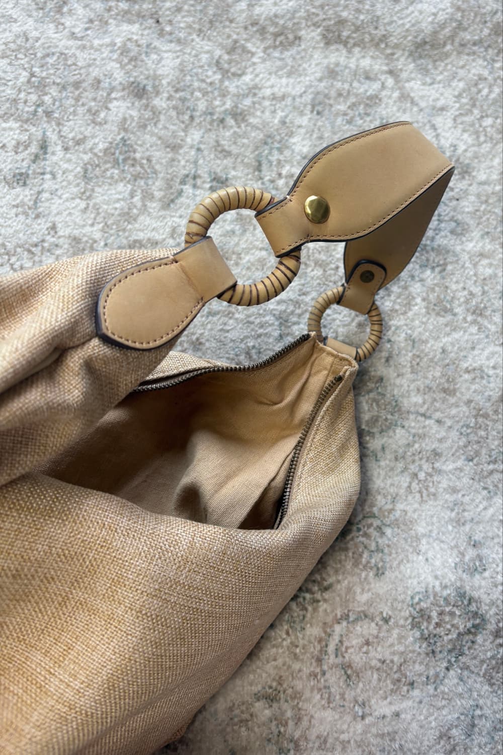 Canvas Boho Crescent Moon Shoulder Bag 상품이미지5