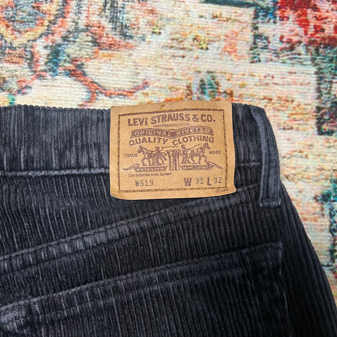 [28] 00s 리바이스 made in japan 코듀로이 팬츠 블랙  상품이미지6