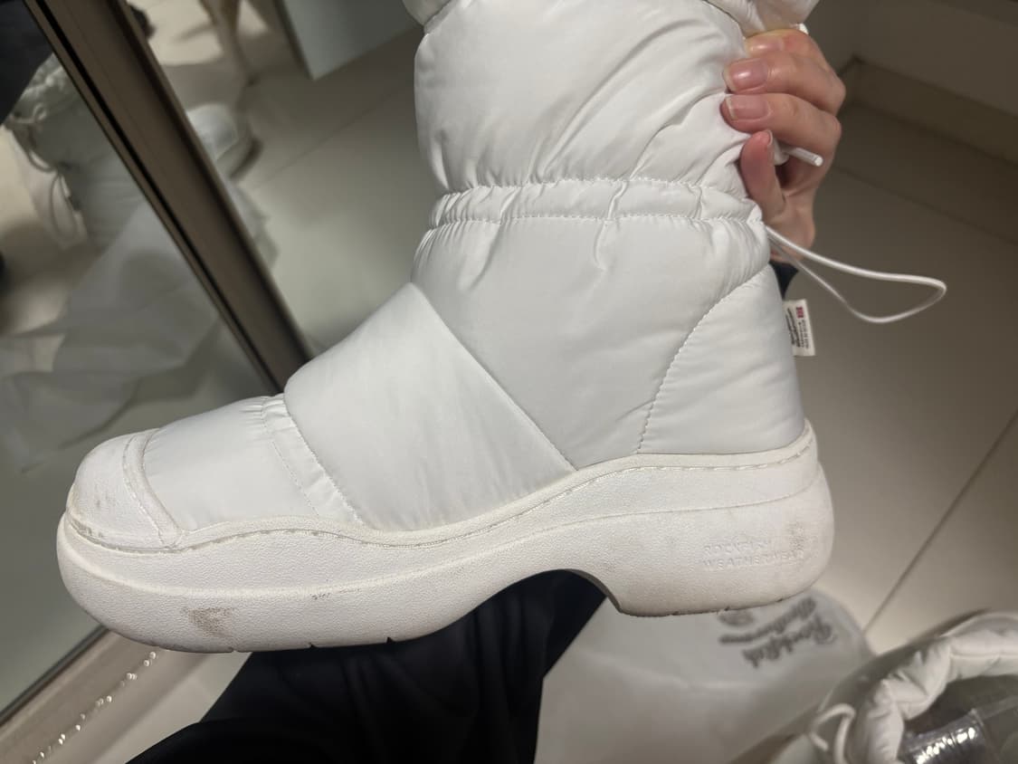 (W) 락피쉬웨더웨어 헤이든 미들 퍼프 패딩 부츠 화이트 (250) 상품이미지6