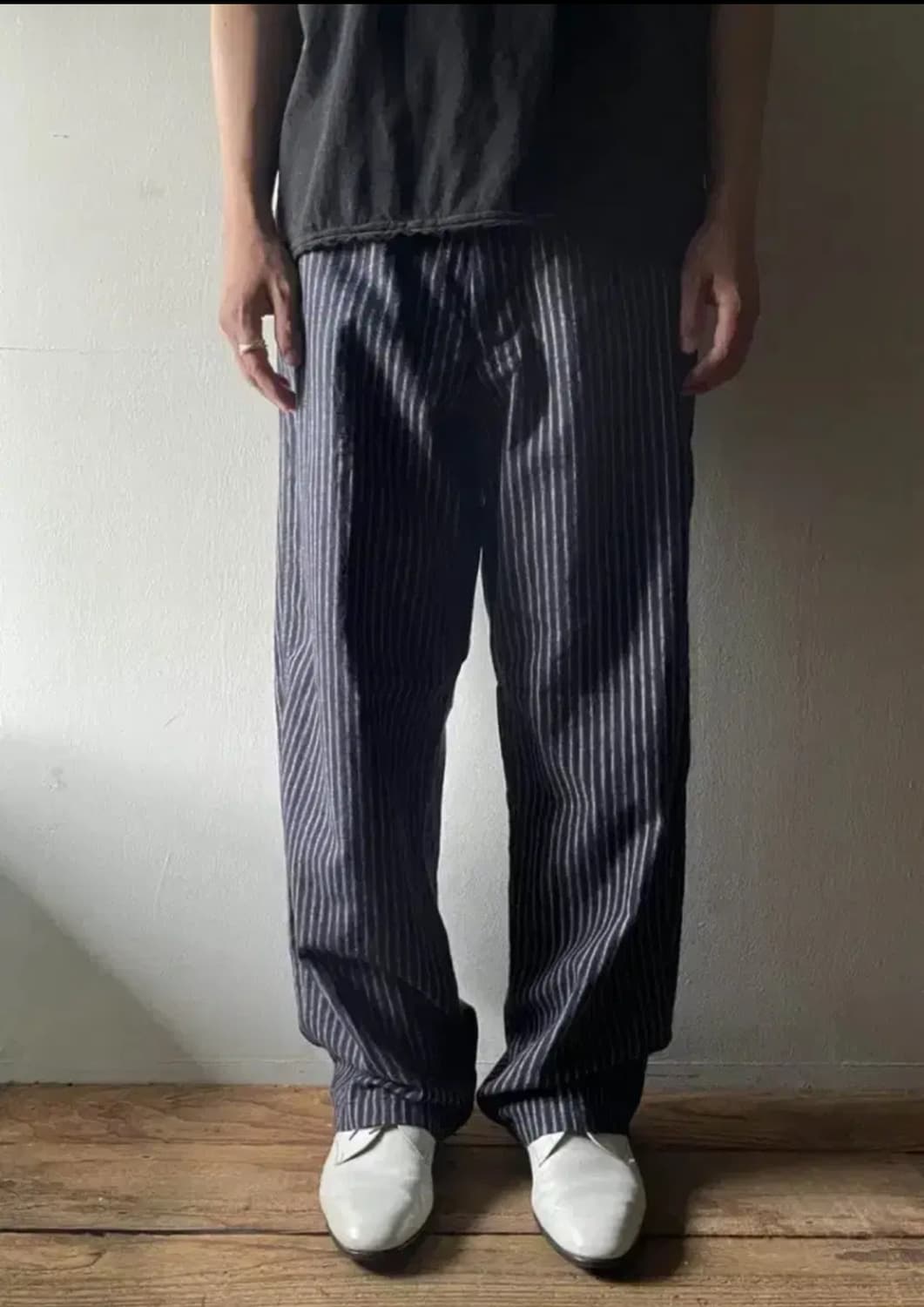 wardrobe41 워드로브41 타이업 팬츠 네이비 L 상품이미지1