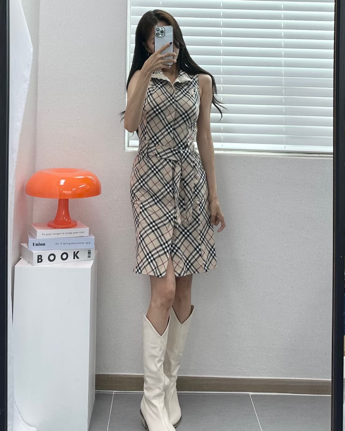 (36)버버리 체크 원피스-M675 상품이미지1
