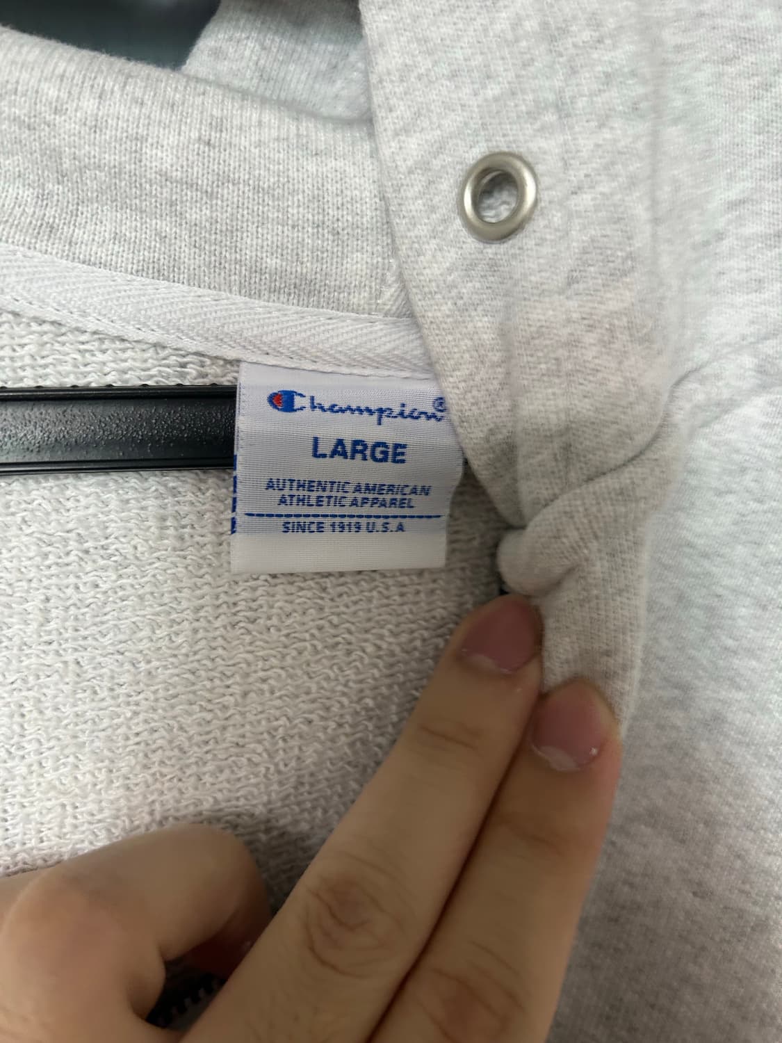 챔피온 아치 로고 루즈핏 후드 집업 L 상품이미지4