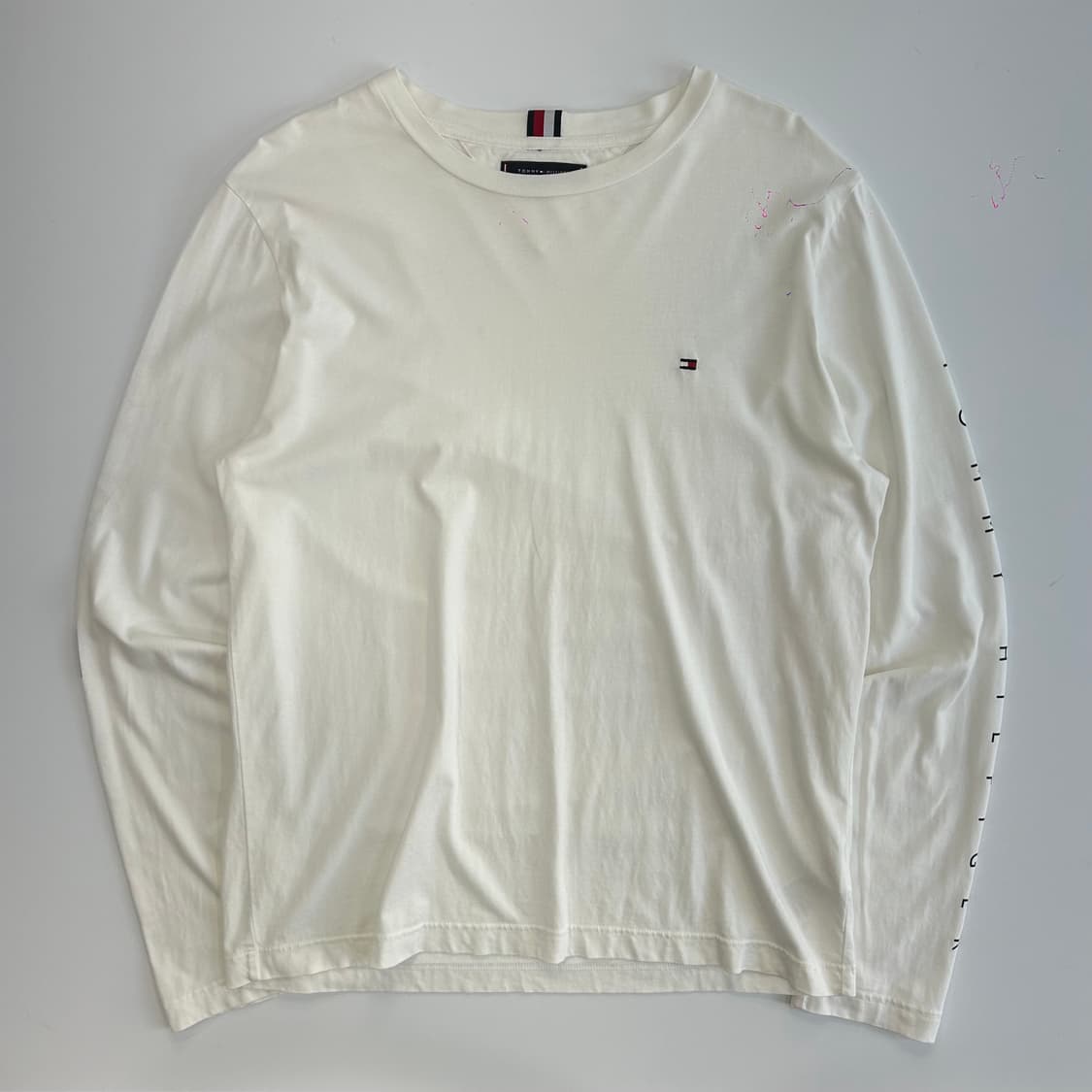 Tommy hilfiger 타미힐피거 사이드로고 화이트 롱슬리브 상품이미지3