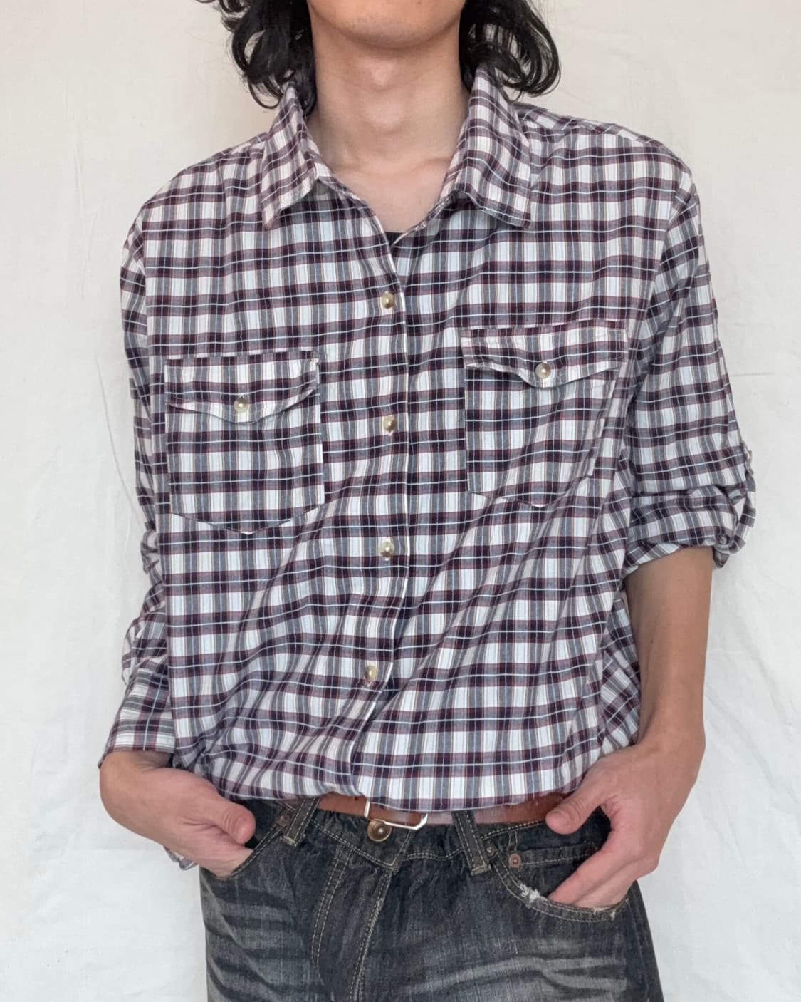 레드 체크 셔츠 상품이미지6