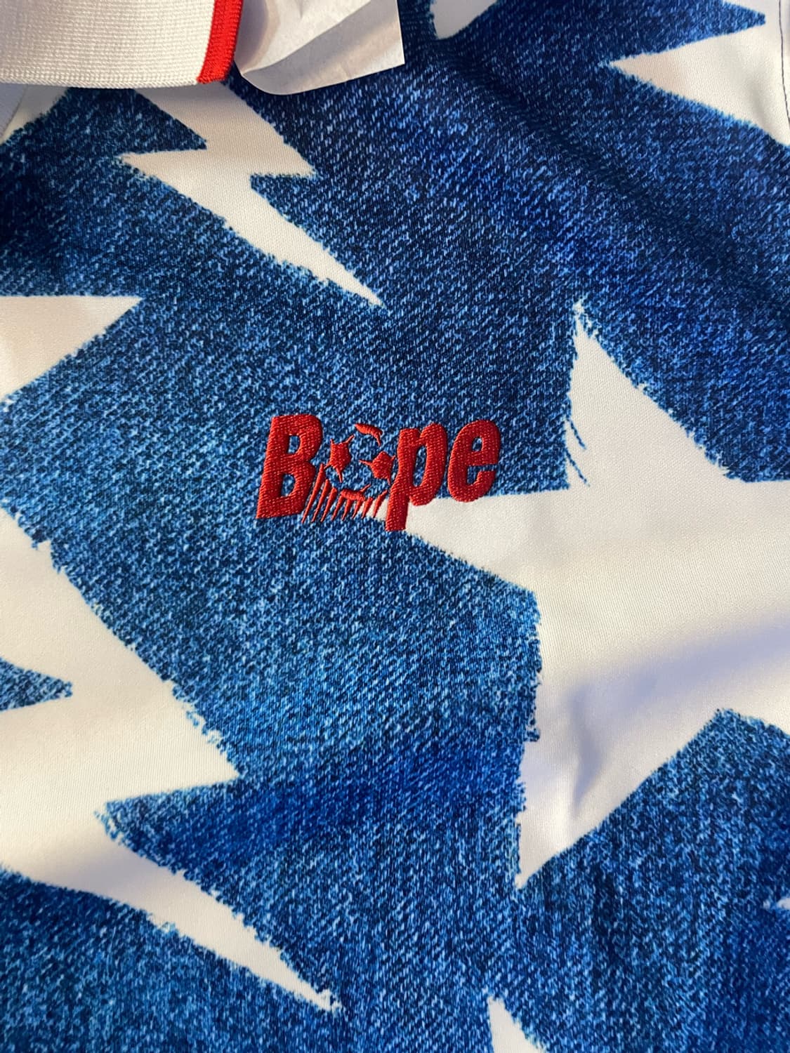 아디다스 x 베이프 롱슬리브 스탠다드 저지 미디움 블루(새제품.XXXL) 상품이미지7